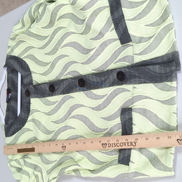 Andria Lieu Collection, pastel green and grey knit blazer. XL - Picture 4 of 6
